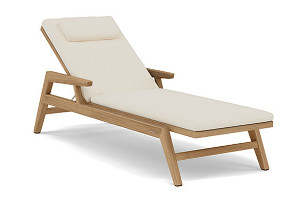 Sunrise Sun Lounger w/ Arms Front Angled View