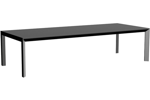 BLACK - Frame Dining Table Front Angled View