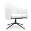 WHITE - Aurora Swivel Chair Front Angled View