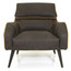 MOCHA LEATHER - Mocha Giselle Chair Front View