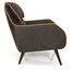 MOCHA LEATHER - Mocha Giselle Chair Side View