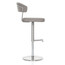 TAUPE ECOPELLE - Manhattan Bar Stool Side View