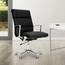 BLACK LEATHER || Closeup - Mercury Hi Back Executive Chair Shown in an Office  Setting