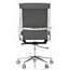 GREY LEATHER - Mercury Hi Back Executive Chair Back View