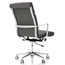 GREY LEATHER - Mercury Hi Back Executive Chair Back Angled View