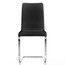 BLACK LEATHER - Toro Side Chair Front View