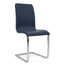COBALT BLUE LEATHER - Toro Side Chair Front Angled View