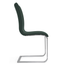 DARK GREEN LEATHER - Toro Side Chair Side View