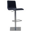 BLACK LEATHER - Toro Bar Stool Front Angled View