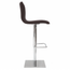 BROWN LEATHER - Toro Bar Stool Side View