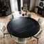 Skorpio Ker/Wood Round Dining Table