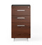 CHOCOLATE/SATIN NICKEL - Sequel 3 Drawer File Front View