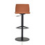 COGNAC - Arno Adjustable Swivel Bar Stool Front View