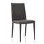 Bella H Side Chair Shown in Grey Leather