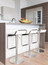 WHITE ECOPELLE - Melvin bar Stool Shown in a Kitchen Setting
