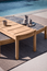 Closeup - Image courtesy of Gloster Furniture, Inc | Haven High Cocktail Table Shown in an Outdoor Setting