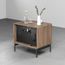 NATURAL WALNUT - Linq Wide Nightstand Back View