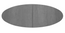 SAVOIA GREY/SILVER - Cross Oval Cocktail Table View from Top