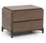 Groove 2 Drawer Nightstand Front Angled View