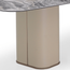 Milos Dining Table Piuma Leather Upholstered Wooden Base