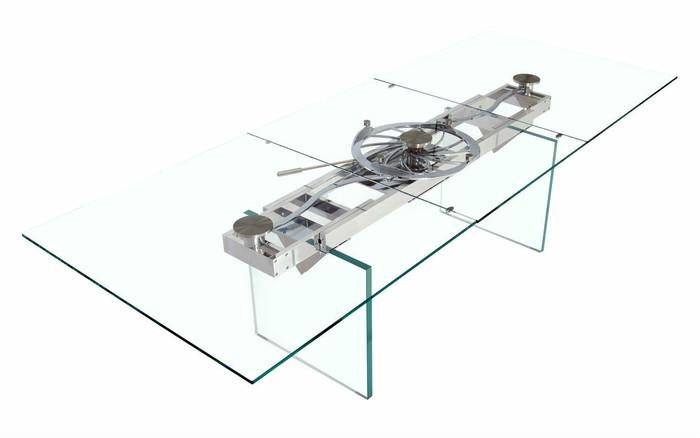 Quasar Extension Dining Table Top Angled View