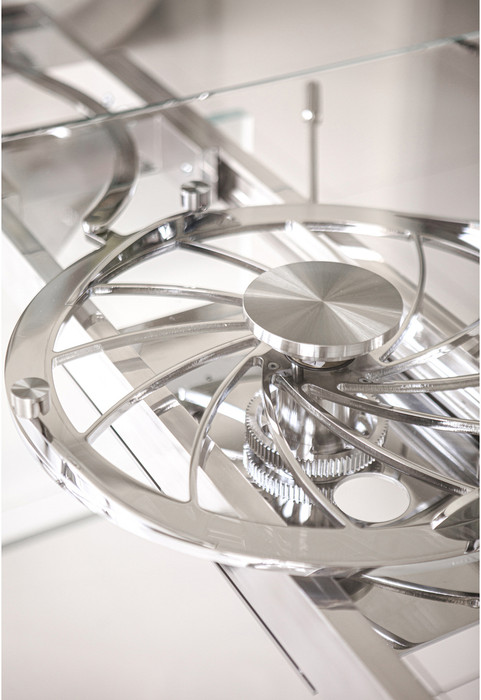 Quasar Extension Dining Table Manual Mechanism Detail