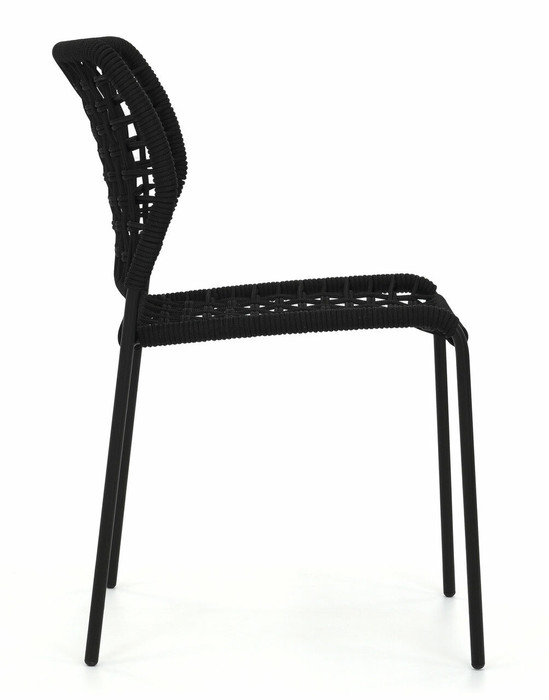 Corda Woven Side Chair Side View