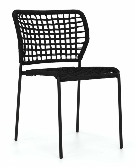 Corda Woven Side Chair Front Angled View