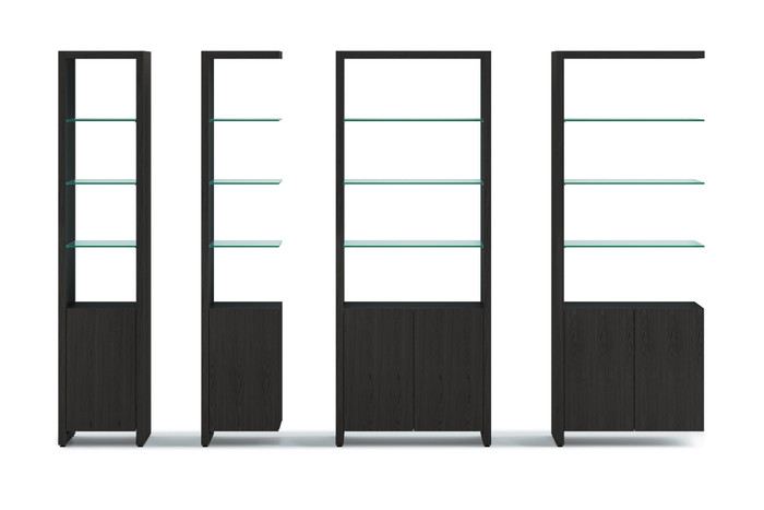 CHARCOAL ASH- Linea Double Shelf Shown in other Configuration  Options Available