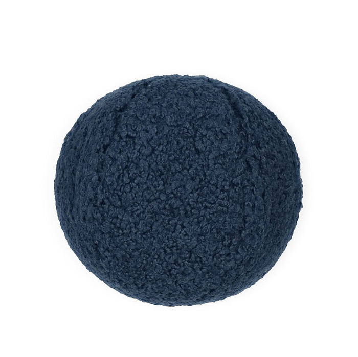 Poodle Ball Accent Pillow - Navy