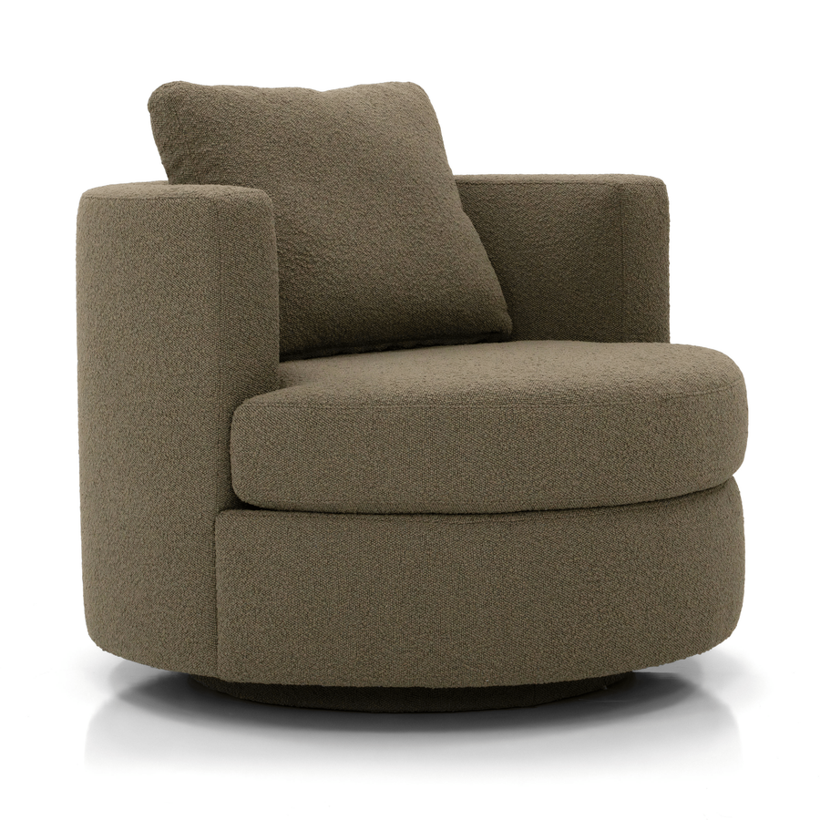 Emma Swivevl Chair - Mink Fabric
