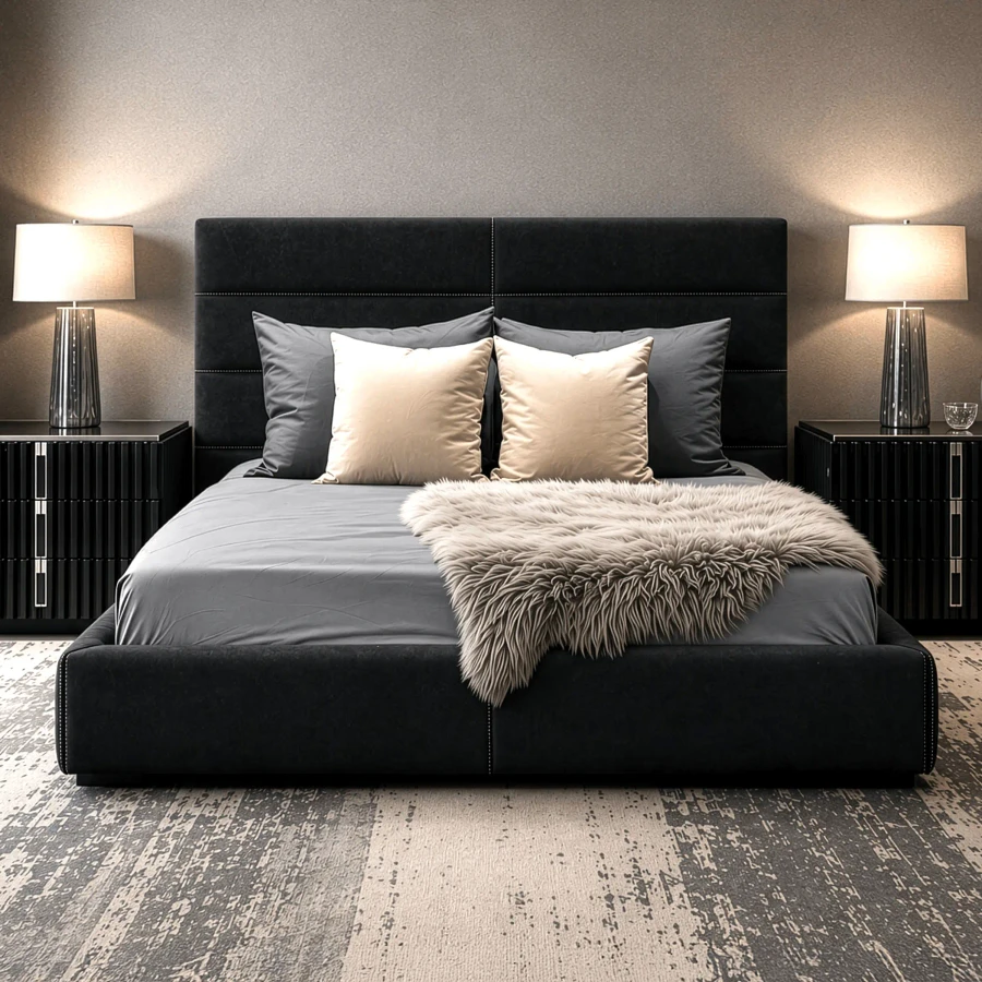 Sayonara Night King Bed - Black
