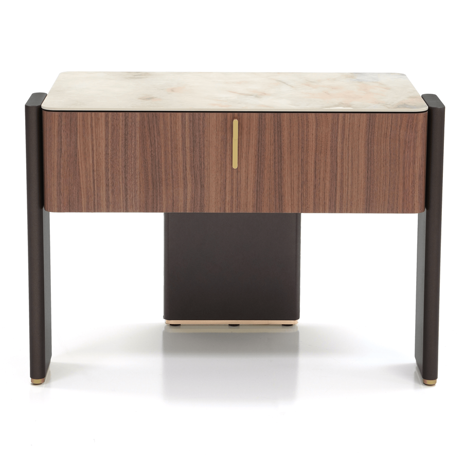 Julian Large 1 Drawer Nightstand - Walnut