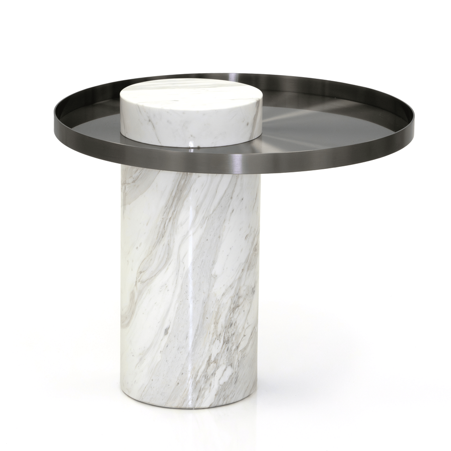 Colonna 2 Low End Table - White
