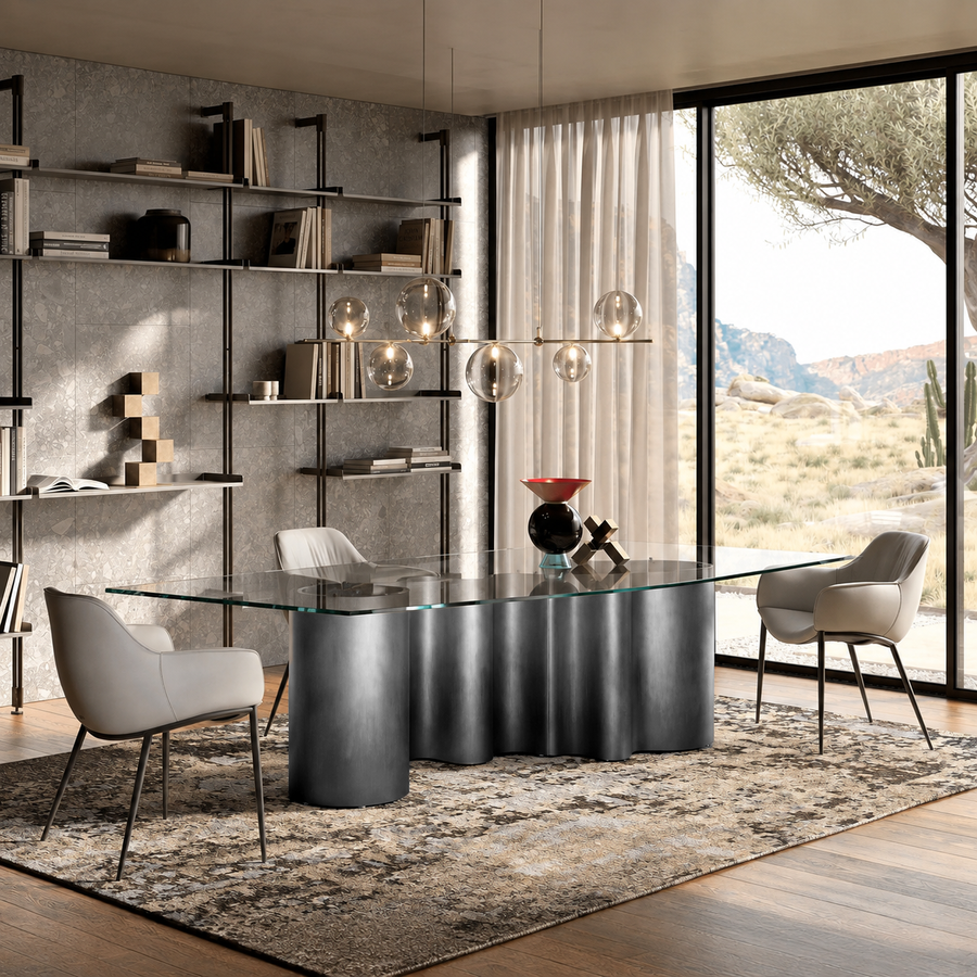 Papel 3.5 Glass Dining Table