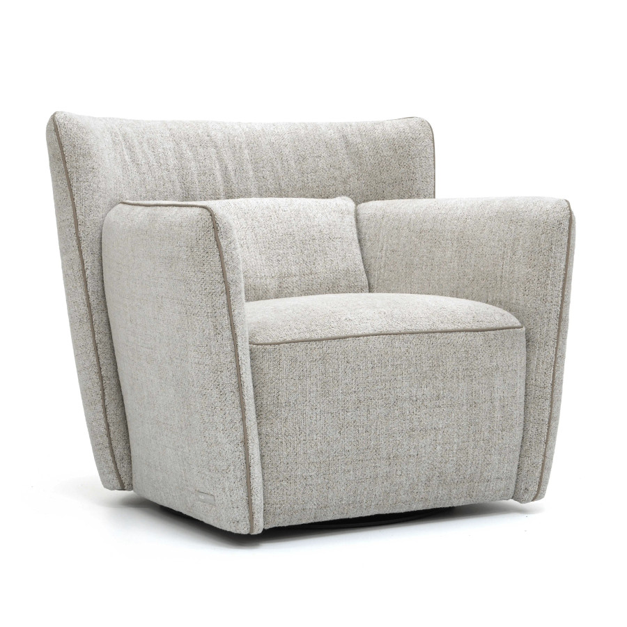 Tulip Swivel Chair - Cream/Mushroom