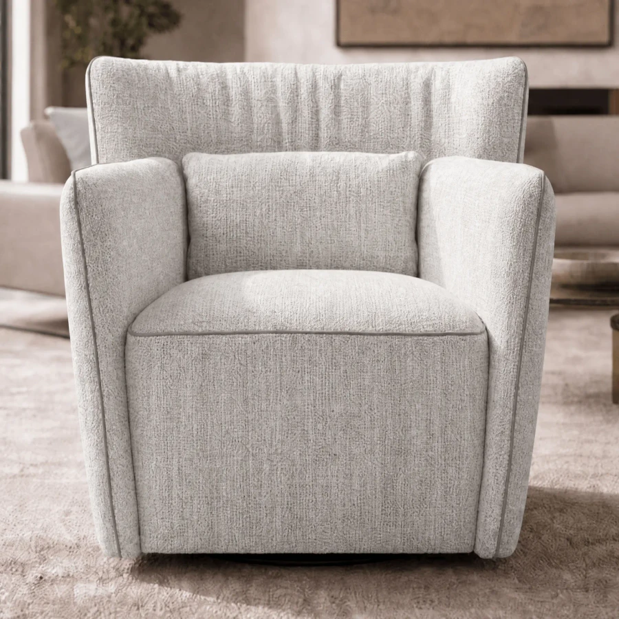 Tulip Swivel Chair - Cream/Mushroom