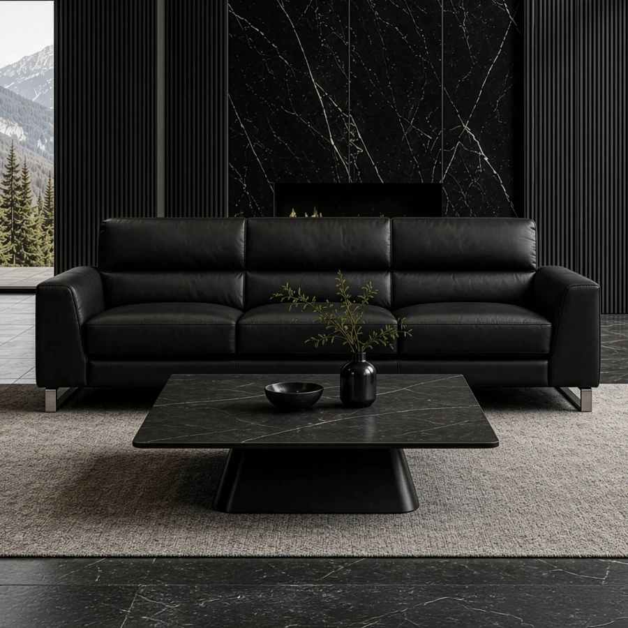 BLACK LEATHER