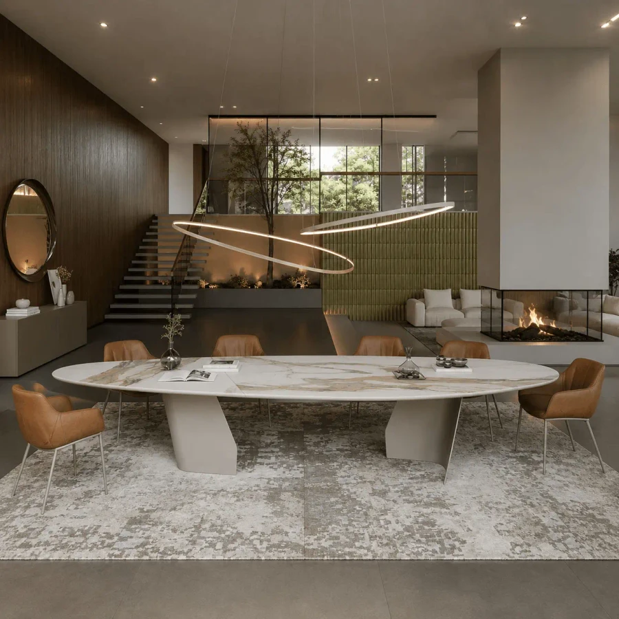 Senator Keramik Magnum Table - 157.5 In