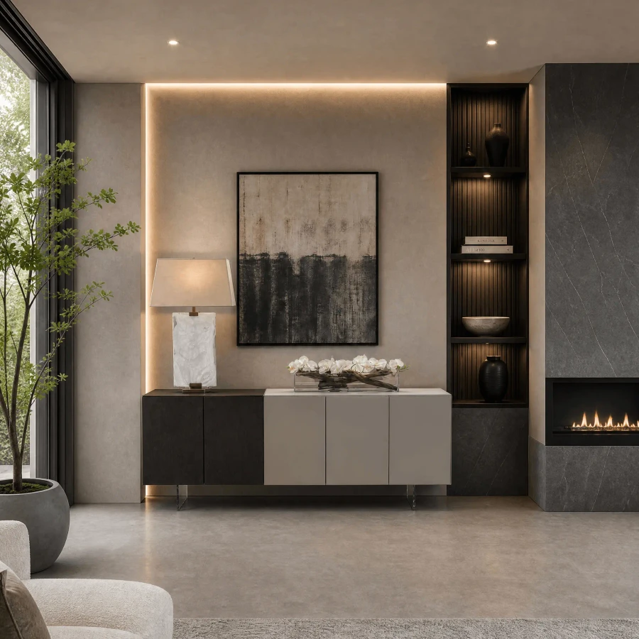 36e8 Sideboard - Grigio/Cocco