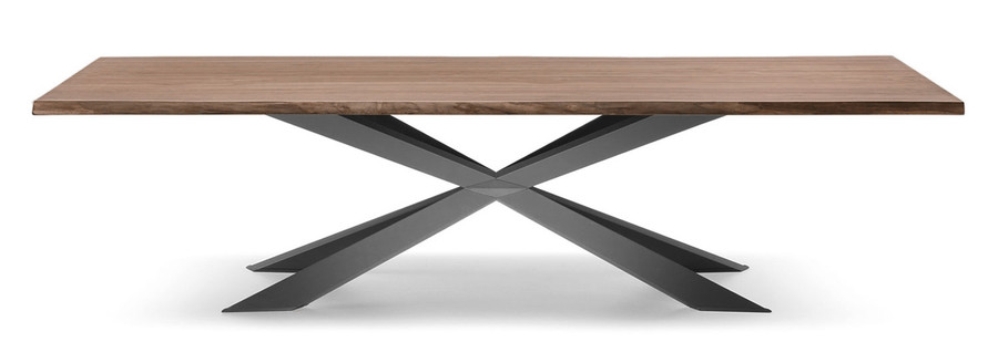 Spyder Dining Table - Walnut/Graphite/94.5