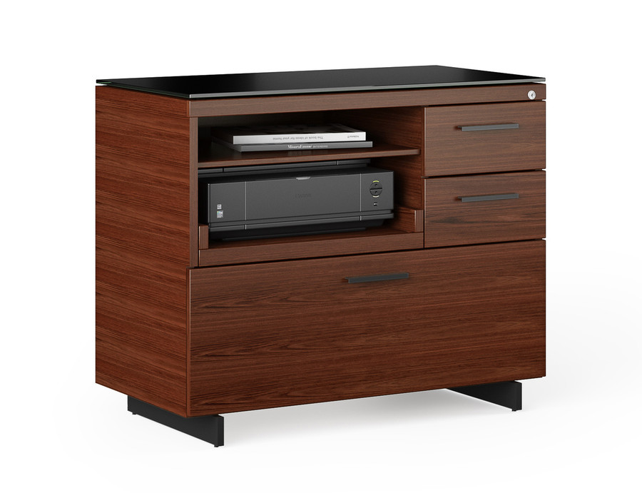 CHOCOLATE/BLACK - Sequel Multi Function Cabinet Front Angled View