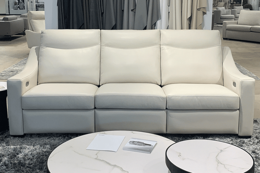 Sarasota Power Sofa - Beige Leather
