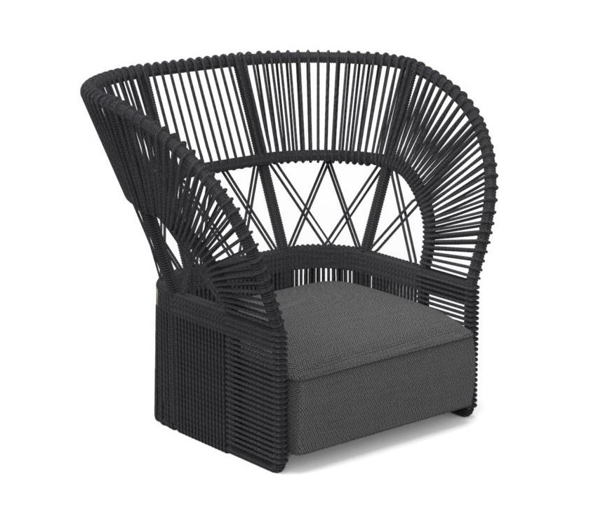 Cliff Deco Lounge Chair Front Angled View