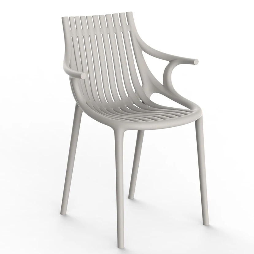 WITH ARMS, ECRU - Ibiza Chair Front Angled View