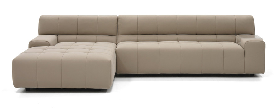 Cubo Sectional - Taupe Leather