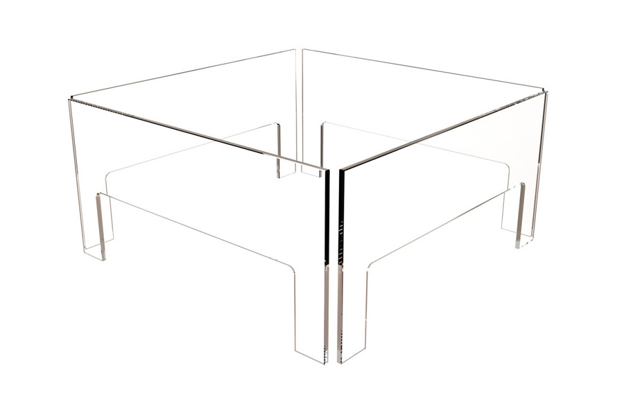 Square Glass Fire Screen