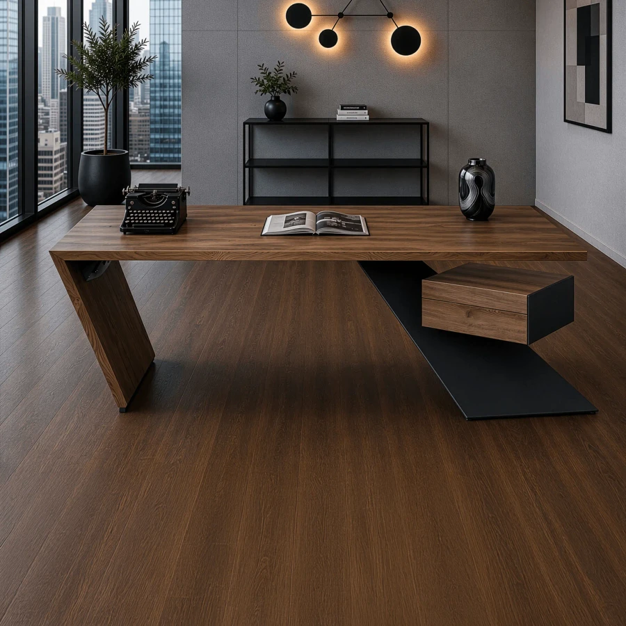 Nasdaq Desk - 85 In - Walnut
