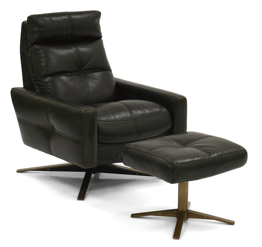 Rainier Comfort Air Chair & Ottoman - Antique Brass