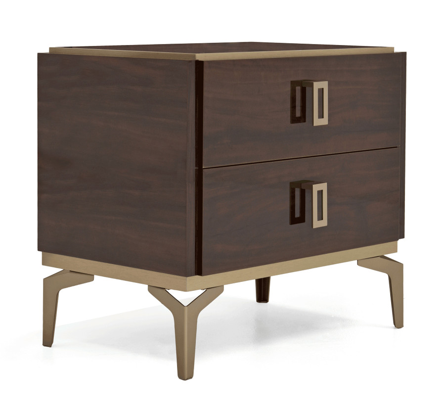 Eva 2 Drawer Nightstand Front Angled View